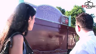 skinny German Teen Approached On The Street And picked up