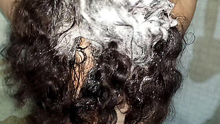 Muslim Woman Taking Bath in Depraved Indian Bathroom
