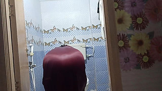 Indian Bhabhi in Hotel Bathroom Taking Shower After Sex