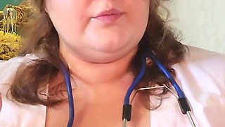 Chubby Nurse with Big Boobs Loves to Drink Patients Cum