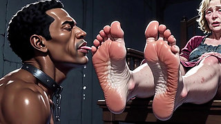 Granny Foot Slave Session - Passionate Toe & Sole Licking