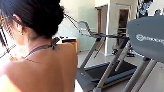 Hot Workout Interrupted by Cameraman's Big Cock at the Gym