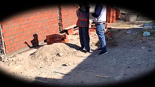 Latina Babe Nataly Fucked at Construction Site Security Cam