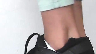 While Nomi Is on the Phone, the Slave Has an Orgasm