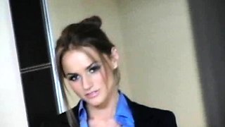 Sexy small titted brunette Judy C