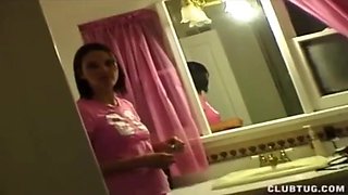 Handjob In The Bathroom