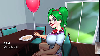 Summer Time Saga! Halloween Special! MILF Step-mom Sucks My Dick in Front of Stepsis!