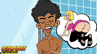 Sex-hungry Stepmom Joins Her Stepson in the Shower. Cartoon