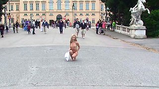 Amateur blonde beauty public sex