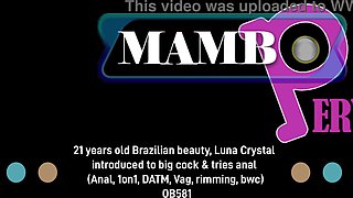 21y elderly Mexican sweetie, Luna Crystal presented to ginormous pecker & attempts ass fucking (Ass-fuck, 1on1, DATM, Cooter, anilingus, bwc) OB581