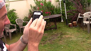 French dude used bareback in the garden