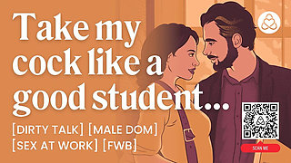 ASMR Sex Audio: Male Teacher Dominates Student at Work - Rough Fucking & Dirty Talk for Women