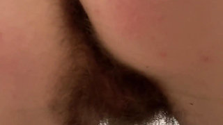 Hairy Pussy Peeing From Behind