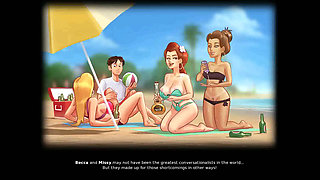 Summertime saga: naughty party with sexy college girls on the beach ep 202