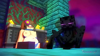 Jenny's Creampie Adventure 5 - Big Boobs & Wet Pussy in Minecraft