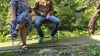 Strict MILF Makes Me Cum Fast Outdoor Handjob