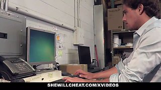 Shewillcheat - big boobed cougar boss fucks fresh worker