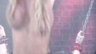 Sexy Uniforms- Sexy Blonde in Lingerie Fucking with a Dildo and Cock in a BDSM Session