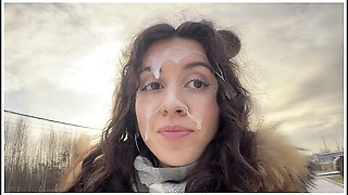 Katty West - Ex-girlfriend Asks Me To Fuck Her One Last Time Before Breaking Up In A Car In Public - Cumwalk