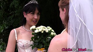 Australian bride tongued