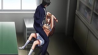 Big Titted Hentai Babe in Uniform Gets Naughty Classroom Action