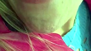Natural Amateur blowjob outdoors exposed