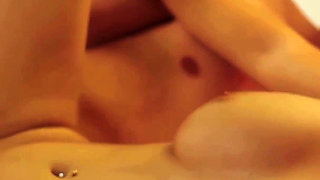 Brunette with a Trimmed Pussy and Big Tits Gets a Creampie