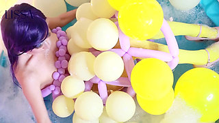 Inflatable Pool with Lots of Bubbles and Burlesque Pop Ballo
