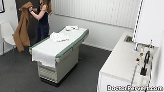 Cute brunette Everly Haze got a crush on her doctor so she seduces him into wild fuck