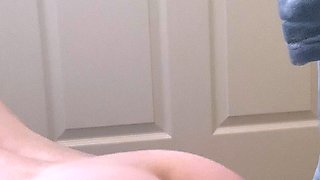 Amateur redhead poses and masturbates with toys