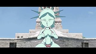 4th of July Hentai - Sexy Statue of Liberty Fuck in 3D Animation