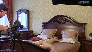 Enchanting slender ballerina Annett strikes poses for me in an intimate video