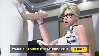 Overwatch Mercy - Handjob X Blowjob
