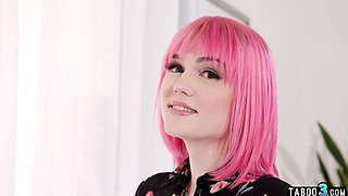 Curious blonde lesbian teen Marilyn Johnson wants a wild ride on a TS cock