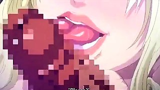Hentai redhead gives blowjob and having sex