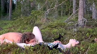 Swedish lovers get wild in the woods - RosySkye - 4K 60fps