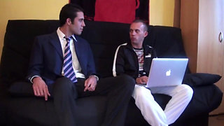 Fucked by his websmater in suit and class