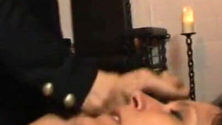 Bondage wax play candle dripping slaves