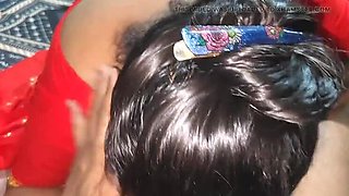 Desi Wife Cheats with Boss - Hot Blowjob in Village Homemade HD