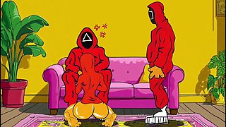 Cuckold Squid Games. Animated Parody of the Squid Game Cartoons Animation