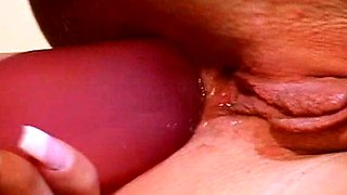 StrapOn Lesbian with big boobs fucks her blonde sexy GF