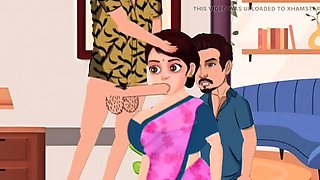 Hot Indian Bhabhi Takes Two Big Cocks in Her Holes - Hardcore Threesome DP - Part 2