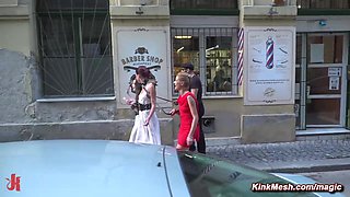 Wild public orgy of anal action