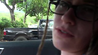 Sexy euro public amateur masturbates outdoors in hd