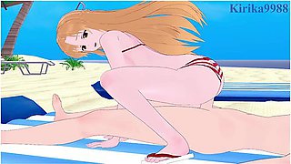 Asuna (asuna Yuuki) And I Have Intense Sex On The Beach. - Sword Art Online Hentai