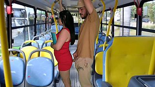 Hot Latina Teen Groped on Bus - Public Handjob & Big Cock Fun