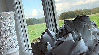 Big Boobed Blonde Masturbates With A Dildo In The Bathroom