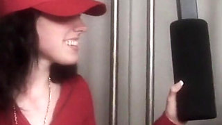 Older mature guy gets to fuck this perfect perky tit teenage slut chick