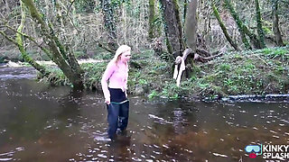 Secretary's White Tights Drenched in Waders Gone Wrong