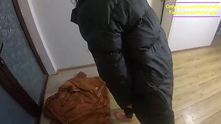 MilfyCalla Red Boots Pee Fetish - Latina MILF Masturbation & Dirty Talk in Bathroom